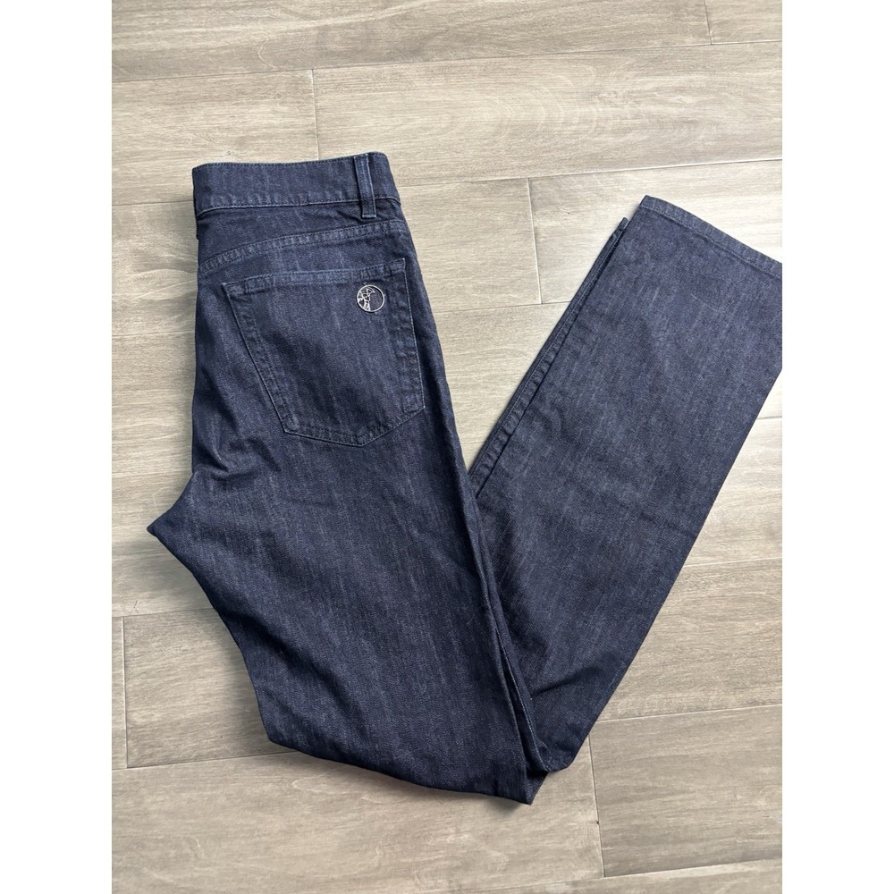 Versace Collection Mens Taylor Fit Slim Jeans 32x33 Dark Blue Made in Italy